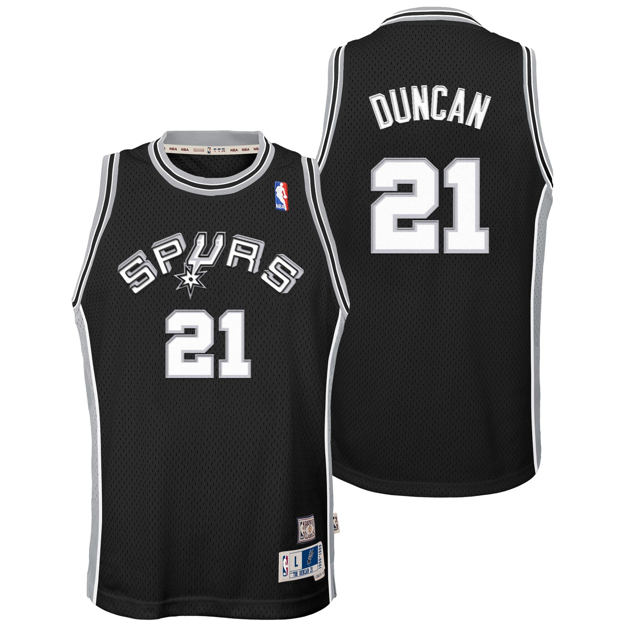 Maillot Swingman Hardwood Classics Road Tim Duncan San Antonio Spurs - Jeunes - unisexe Taille: L (14/16)