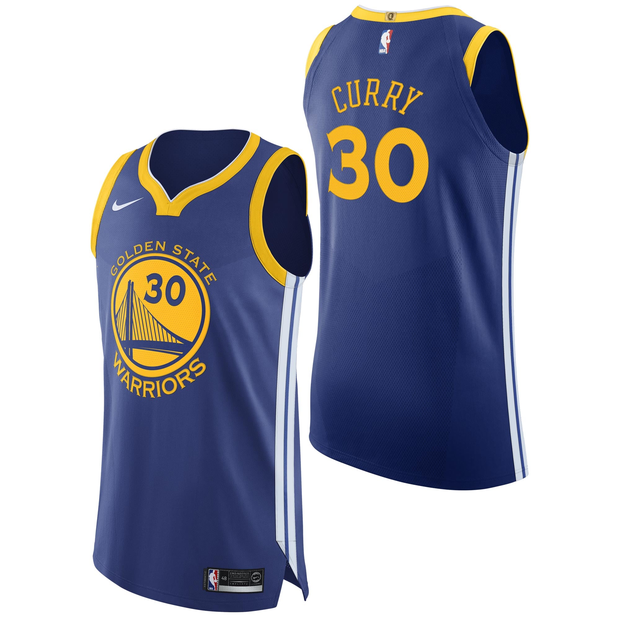 Golden State Warriors Nike Icon Authentic Maillot d'équipe de NBA - Stephen Curry - Homme - Homme Taille: 56