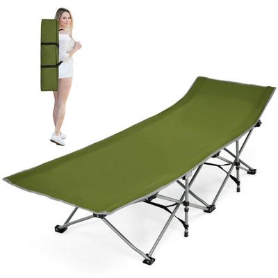 Costway Folding Camping Cot with Side Storage Pock...