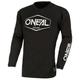 O'NEAL Element Youth Cotton Jersey Hexx V.22 I MX Shirt, Enduro Shirt I Kinder Sportshirt Jungen Langarm I Ergonomisch, atmungsaktiv I Gepolsteter Ellbogenschutz | Schwarz Weiß | Größe XL