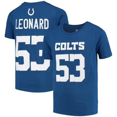 Shaquille Leonard Royal Indianapolis Colts Mainliner T-Shirt mit Namen und Nummer für Jugendliche Image