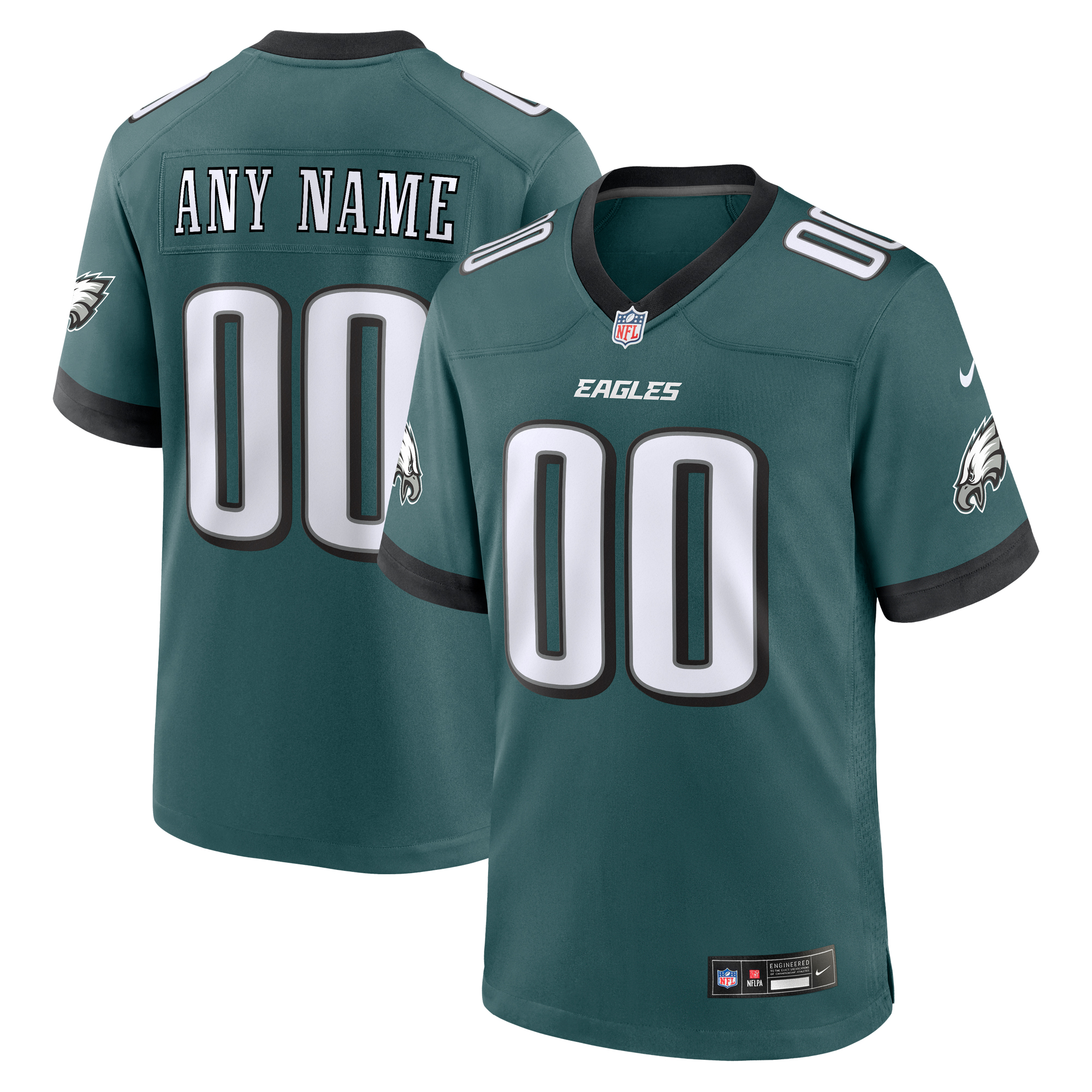 Philadelphia Eagles Nike Game Heimtrikot - Personalisiert - Herren Image
