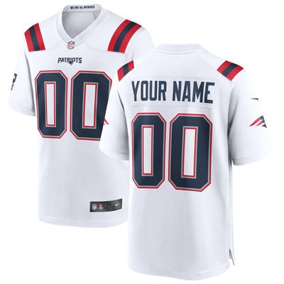 New England Patriots Nike Game Auswärtstrikot – Weiß – Personalisiert – Herren Image