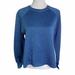 J. Crew Sweaters | J. Crew Blue Metallic Crewneck Side Slits Sweater | Color: Blue | Size: M
