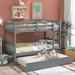 Harriet Bee Twin Over Twin Bunk Bed w/ Trundle in White | 59.9 H x 41.75 W in | Wayfair B8B88A7CB0114AED9C5C9785055FB86A