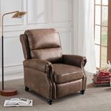 Red Barrel Studio® Hahne 31" Wide Pushback Manual Recliner w/ Rivet For Living Room Polyester in Black | 40.5 H x 33 W x 36.6 D in | Wayfair
