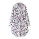 Chyoieya Women with Belt Sweet Floral Print Mini Shirt A-Line Dress Vintage Long Sleeve Button-Up Ladies Holiday Dresses L