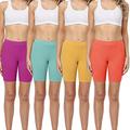 wirarpa Ladies Safety Boxer Shorts Cotton Anti Chafing Underwear 4 Pack Women's Boy Shorts Leggings for Under Dresses Multicoloured Size 5XL