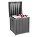 51 Gal. 195L Outdoor Garden Plastic Storage Deck - 22" x 22" x 24.5"