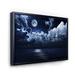 East Urban Home Full Moon in Cloudy Night Sky - Photograph on Canvas Canvas, Wood in Black/Blue/White | 12 H x 20 W x 1 D in | Wayfair