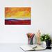 East Urban Home Yellow Sky over Red Fields by Patty Baker - Wrapped Canvas Painting Canvas in Red/Yellow | 8 H x 12 W x 0.75 D in | Wayfair