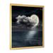 East Urban Home Full Moon in Cloudy Night Sky VI - Photograph on Canvas Metal in Black/Blue/White | 32 H x 16 W x 1 D in | Wayfair