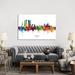 East Urban Home Madrid Spain Skyline by Michael Tompsett - Wrapped Canvas Graphic Art Print Metal | 40 H x 60 W x 1.5 D in | Wayfair