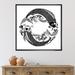East Urban Home Chinese Koi Fish in Chinoiserie Style III - Graphic Art on Canvas Canvas, Wood in Black/White | 30 H x 30 W x 1 D in | Wayfair