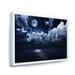 East Urban Home Full Moon in Cloudy Night Sky - Photograph on Canvas Metal in Black/Blue/White | 30 H x 40 W x 1.5 D in | Wayfair