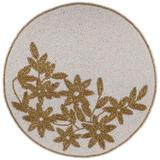 Ophelia & Co. Ester Beaded Flower 15" Placemat Glass in White/Brown | 15 W in | Wayfair B3510944FC0E4AE7B74458E729295430