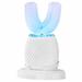 Symple Stuff Toothbrush Electric U-Shape Teeth Ultrasonic (Black) Plastic in White | 4.3 H x 2.4 W x 1 D in | Wayfair