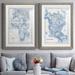 Red Barrel Studio® Africa in Shades of Blue - 2 Piece Picture Frame Graphic Art Print Set on Canvas Canvas/Paper in Black/Blue/Green | Wayfair