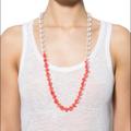 Kate Spade Jewelry | Kate Spade Give It A Swirl Pearl/ Coral Necklace | Color: Cream | Size: Os