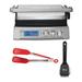 Cuisinart GR-300 Elite Griddler w/ Grill Brush & Flipper Tongs Bundle