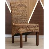 Gaby Woven Banana Leaf /Mahogany Dining Chair (Set of 2)