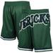 Men's Mitchell & Ness Green Dallas Mavericks Hardwood Classics Big Face 2.0 Shorts