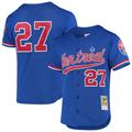 Men's Mitchell & Ness Vladimir Guerrero Blue Montreal Expos Cooperstown Collection Mesh Batting Practice Button-Up Jersey