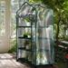 4 Tier Mini Greenhouse - Portable Greenhouse with Locking Wheels and PVC Cover for Indoor or Outdoor by Home-Complete