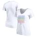 Women's Fanatics Branded White Connecticut Sun Wordmark Pride V-Neck T-Shirt