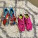 Nike Shoes | 2 Pairs Nike Sz 4.5y(6-6.5 In Women’s) Roshe Shoes | Color: Green/Pink | Size: 4.5g