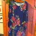 Lularoe Dresses | Elegant Lularoe Debbie With Roses | Color: Blue/Red | Size: Xl