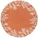 Liora Manne Capri Coral Border Indoor/Outdoor Rug Coral 8' Rd - Trans Ocean CAPD8162017