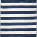 Liora Manne Sorrento Rugby Stripe Indoor/Outdoor Rug Navy 8' Sq - Trans Ocean SRNS8630233