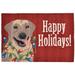 "Liora Manne Frontporch Happy Holidays Indoor/Outdoor Rug Red 24""x36"" - Trans Ocean FTP23156124"