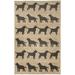 "Liora Manne Frontporch Doggies Indoor/Outdoor Rug Black 42""x66"" - Trans Ocean FTP46146748"