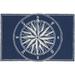 "Liora Manne Frontporch Compass Indoor/Outdoor Rug Navy 24""x36"" - Trans Ocean FTP23144733"