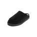 Wide Width Men's Microsuede Clog Slippers by KingSize in Black (Size 16 W)