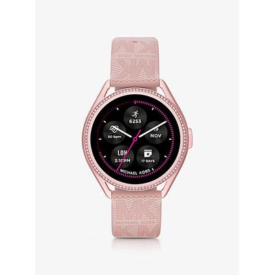  Michael Kors Access Gen 5E MKGO Pink-Tone and Logo Rubber Smartwatch Pink One