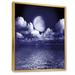 East Urban Home Full Moon in Cloudy Night Sky V - Photograph on Canvas Canvas, Wood in Black/Indigo/White | 20 H x 12 W x 1 D in | Wayfair