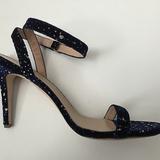 J. Crew Shoes | J. Crew Navy And Glitter Velvet Strappy Sandal | Color: Blue/Silver | Size: 10