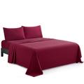Canora Grey Marlborough 600 Cotton Blend Plain Sheet set Cotton in Red | Twin Sheet Set + 1 Standard Pillowcase | Wayfair