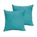 AllModern Ashel Outdoor Square Pillow Cover & Insert Polyester/Polyfill blend in Blue | 18 H x 18 W x 6 D in | Wayfair