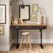 17 Stories Height Adjustable Standing Desk Wood/Metal in Brown | 60 W x 28 D in | Wayfair 97D694D021A045AA8F756C439F919CA2