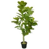 Gracie Oaks Real Touch Fiddle Leaf Fig Tree in Pot Silk/Plastic | 54 H x 25 W x 25 D in | Wayfair 4EC041E1CB7545B4B06EB4761F7C52DB