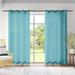 Red Barrel Studio® Breanna Solid Color Semi-Sheer Indoor/Outdoor Grommet Curtain Panels Polyester in Green/Blue/Brown | 84 H in | Wayfair