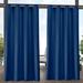 Red Barrel Studio® Breanna Solid Color Semi-Sheer Indoor/Outdoor Grommet Curtain Panels Polyester in Green/Blue/Brown | 108 H in | Wayfair