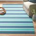 Blue/Green 101.97 x 0.15 in Area Rug - Lark Manor™ Deltana Striped Indoor/Outdoor Area Rug Polypropylene | 101.97 W x 0.15 D in | Wayfair