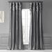 Red Barrel Studio® Ryker Ruched Solid Faux Silk Curtains for Bedroom - Room Darkening Curtains for Large Window Single Panel Silk in Gray | Wayfair
