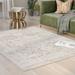 Gray/White 120 x 0.39 in Area Rug - Mistana™ Hillsby Oriental Area Rug, Polypropylene | 120 W x 0.39 D in | Wayfair