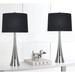 Wade Logan® Calesha 29.5" Standard Table Lamp Set Linen/Metal in Gray/Black | 29.5 H x 14 W x 14 D in | Wayfair B65DD455768D41B8AEBD7EC77E247E67